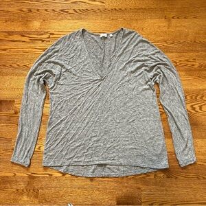 Aritzia Wilfred Rayon Wool V Neck Longsleeve